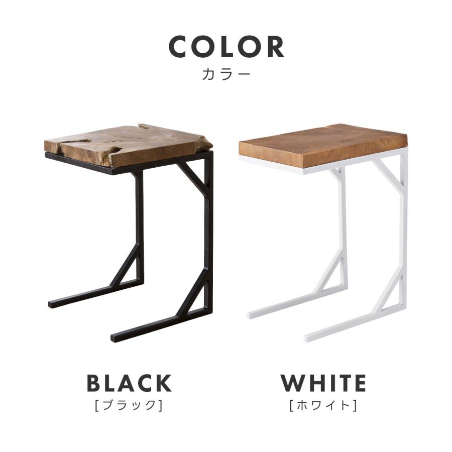 サイドテーブル おしゃれ  コの字 木製 無垢材 天然木｜maisonplus｜04