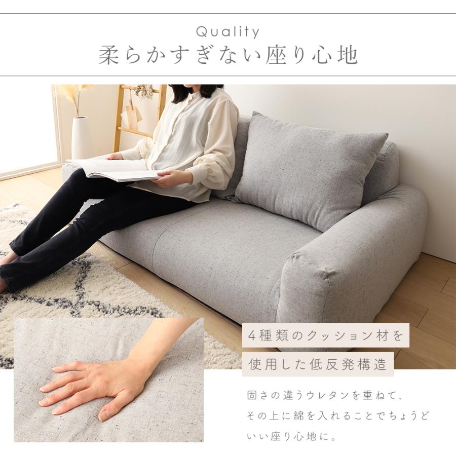 フロアソファ 低反発 日本製 座椅子 ローソファー マルチソファ 1人
