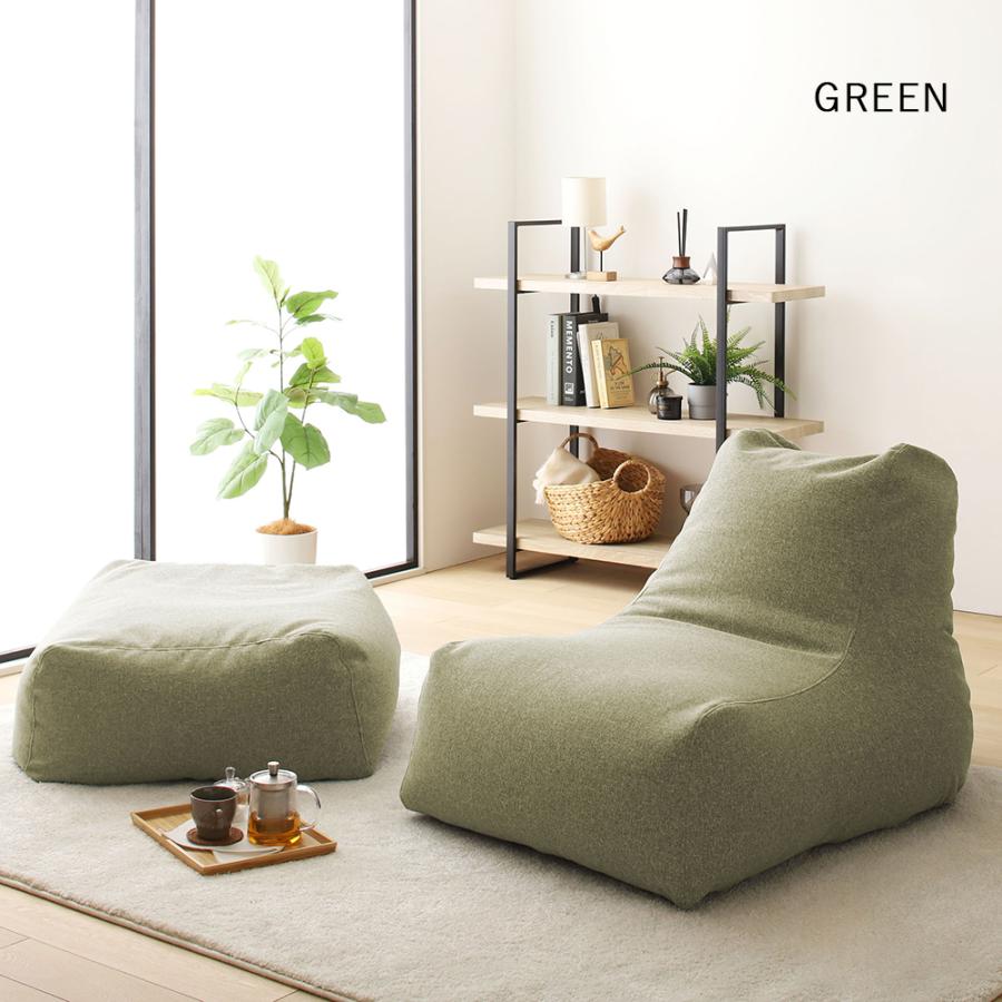 ビーズクッション ソファ 1人掛け モック シンプル 日本製 座椅子 ロー