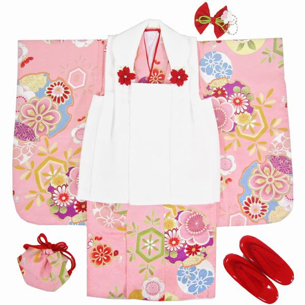 七五三　着物8点セット　3歳用 七五三女の子3歳着物8点セットcgm03 : 京の舞姿 - 通販