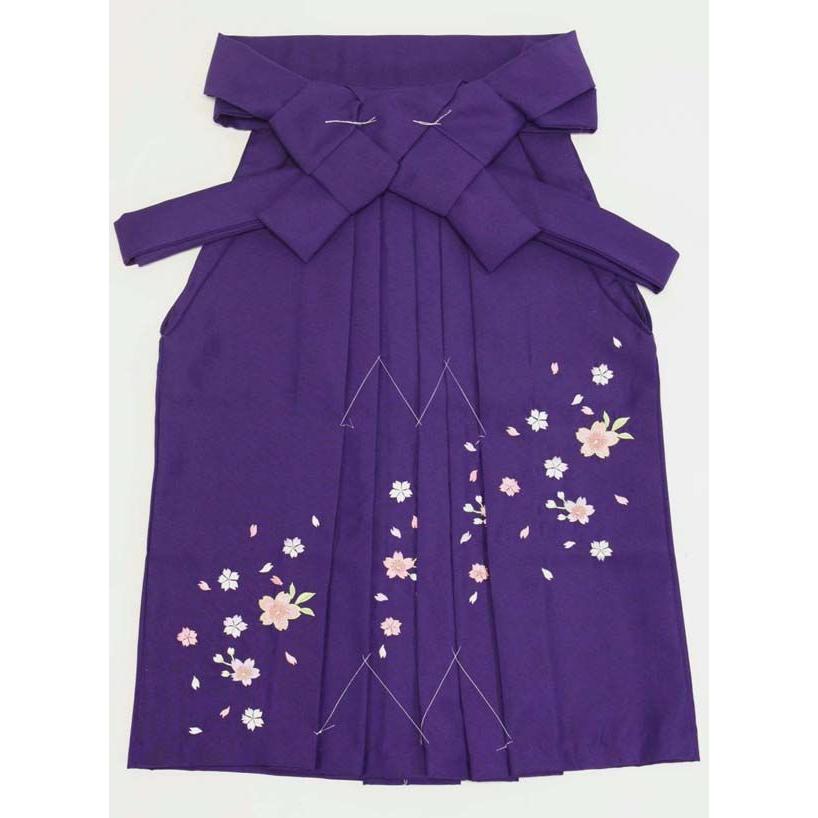 ３歳女児袴［紫］刺繍入り 着物、着物ドレス