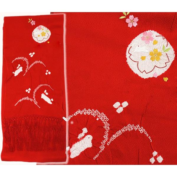 七五三正絹絞り桜刺繍うさぎしごきsksu01-04 : 京の舞姿 - 通販