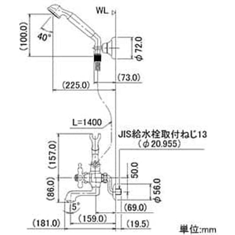 カクダイ　133-507　2ハンドルシャワー混合栓　（03225360-001）