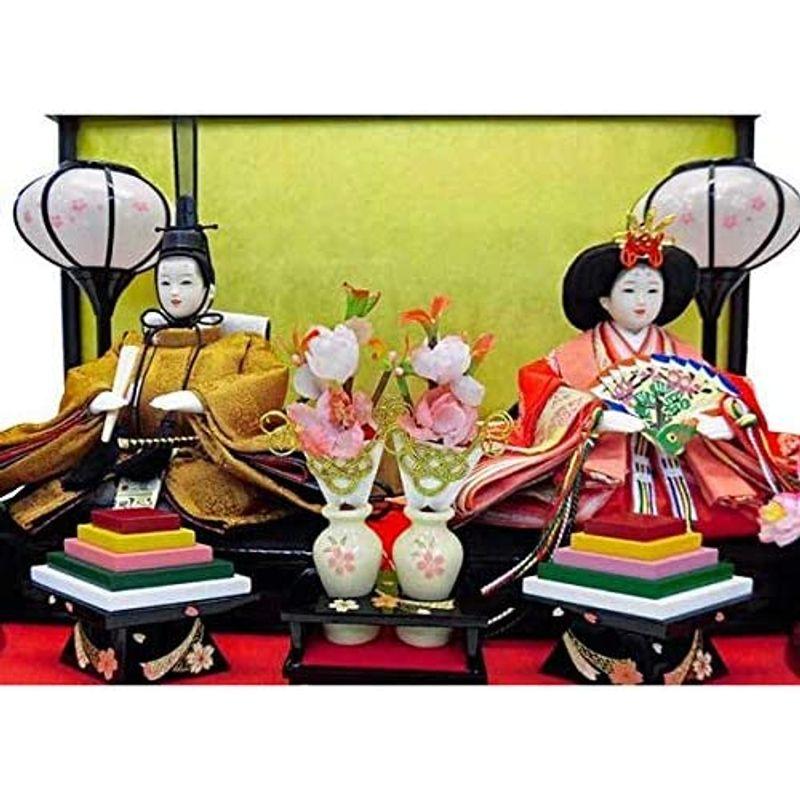 特別奉仕品芥子親王揃 正絹黄櫨染 黒塗(艶有り)ケース入り雛人形ひな祭り