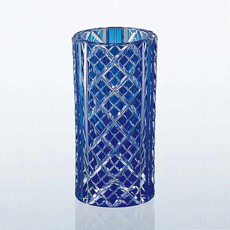 カガミクリスタル 切子 花瓶（F672-1844-CCB） 1