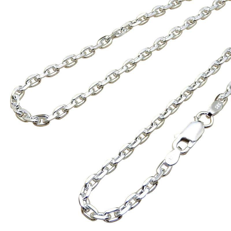 シルバー925 チェーン メンズ ネックレス あずきチェーン 50cm 3.2mm
