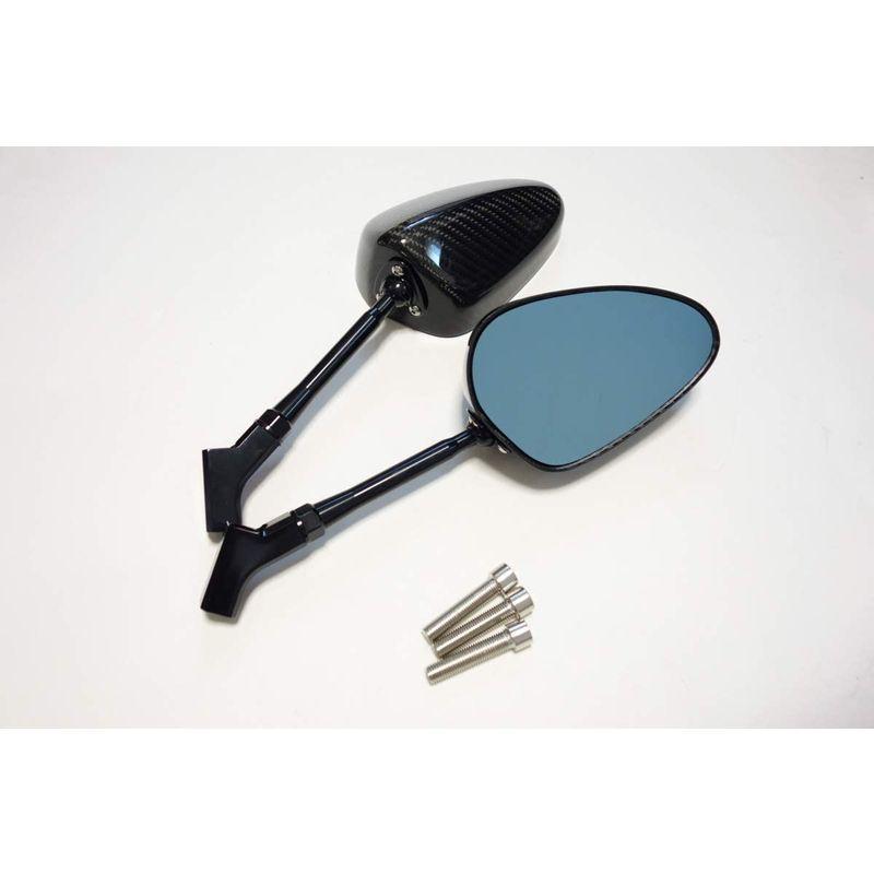 SIMOTA正規品カーボンバックミラー オーバル・ブルーレンズ 正ネジ/逆