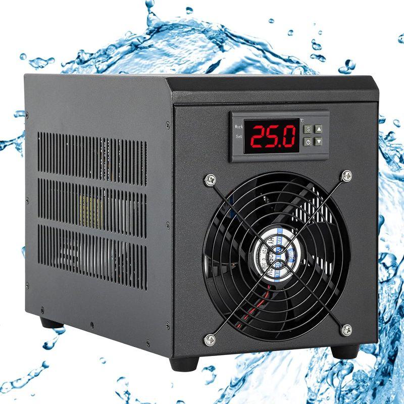 Poafamx 水槽クーラー 15-40℃調整可能 60L 冷却と加熱両用 ウォータークーラー 水冷設備 パイプ付き ウォーターポンプ付き 水槽クーラー 60L 冷却と加熱両用 ウォータークーラー 水冷設備 パイプ付き ウォーターポンプ付き