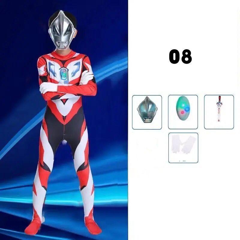 オープニングセール】 2023 新作 ウルトラマン 全身 タイツ コスプレ衣装 子供 キッズ 大人 ハロウィン Halloween コスチューム パーティー 仮装 演出道具 コスプレ ウルトラマン コスプレクリスマス 通気性 弾力性 110