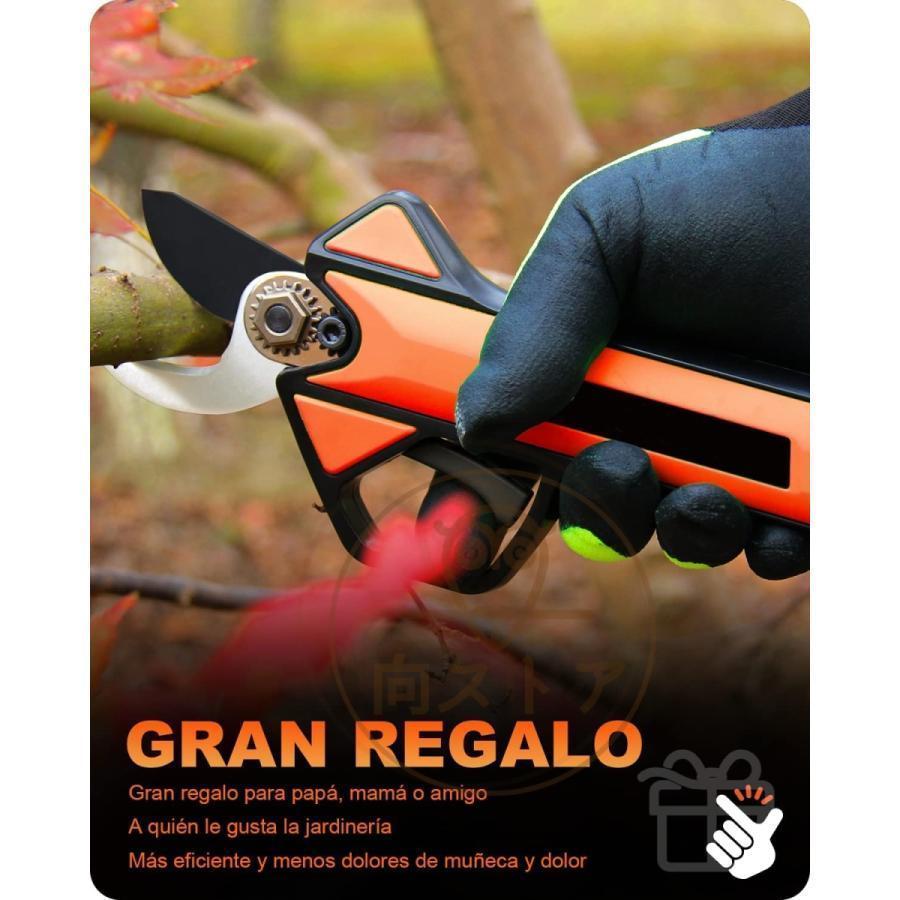 電動剪定バサミ テフロン非粘着性コーディング刃 16.8V コードレス 充電式剪定ばさみ 軽さ・スピード・切れ味の頂点機種 電動枝切り鋏 持ち運び便利 プロ剪定鋏 