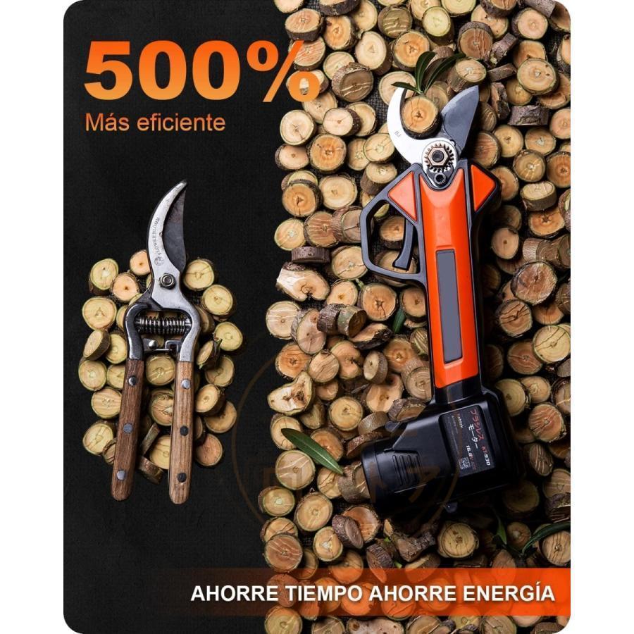 電動剪定バサミ テフロン非粘着性コーディング刃 16.8V コードレス 充電式剪定ばさみ 軽さ・スピード・切れ味の頂点機種 電動枝切り鋏 持ち運び便利 プロ剪定鋏 