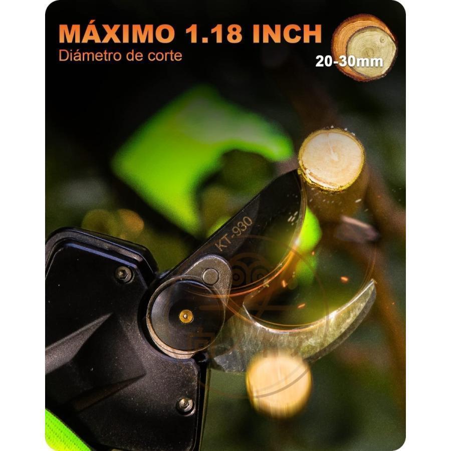 電動剪定バサミ テフロン非粘着性コーディング刃 16.8V コードレス 充電式剪定ばさみ 軽さ・スピード・切れ味の頂点機種 電動枝切り鋏 持ち運び便利 プロ剪定鋏 