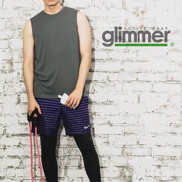 on ノースリーブシャツ Lサイズ コートタンク glimmer 大きいサイズ ラージサイズ ドライ ノースリーブ