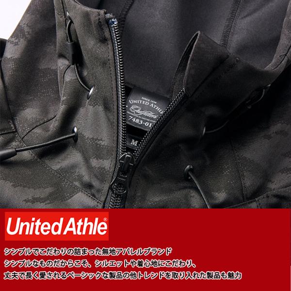 マウンテンパーカー United Athle ユナイテッドアスレ 7483-01 シェル パーカ（一重） ジャンパー ユニセックス アウター カモフラ ペイズリー はっ水 防風｜majestextrade｜06