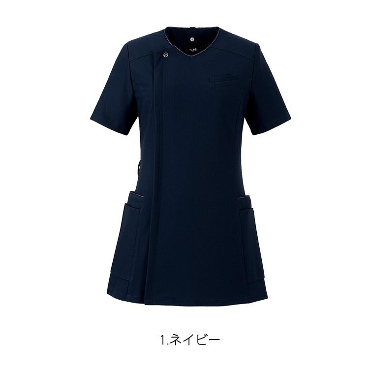 アンジョア レディース 半袖 スクラブ トップス カットソー 透けにくい