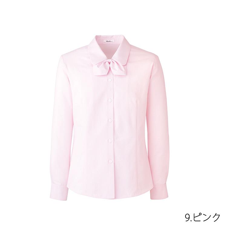 ボンマックス（ユニフォーム） レディース 長袖 リボン付き ブラウス 