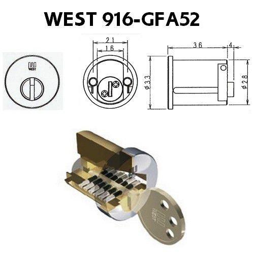 鍵　交換　WEST,ウエスト　916-ＧFA52交換用シリンダー｜maji｜03