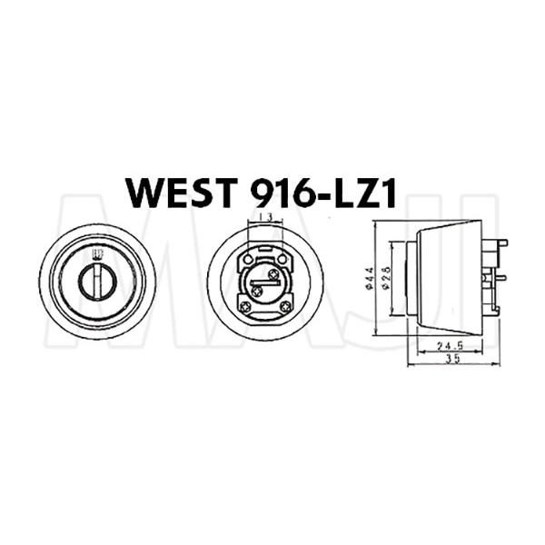 鍵　交換　WEST，ウエスト　916-LZ13(LZ1)シリンダー　美和ロック交換用｜maji｜03