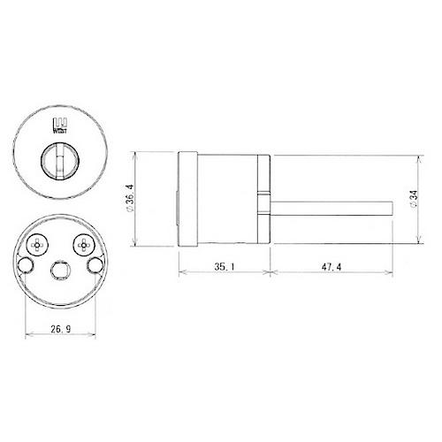 鍵　交換　WEST,ウエスト　917-TITAN,Kwikset　タイタン,クイックセット交換用シリンダー