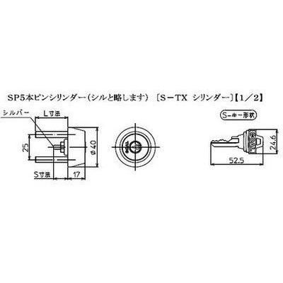 GOAL 鍵 交換 GOAL,ゴール 立山アルミTX28-30用 ＃80-1ケース付