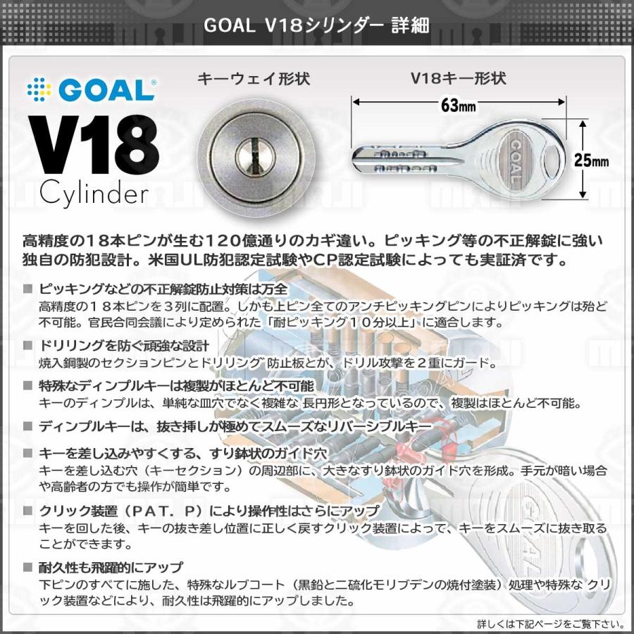 鍵　交換　GOAL,ゴール　レバーハンドル型　自動施錠錠　HLT　5型（玄関錠）｜maji｜13