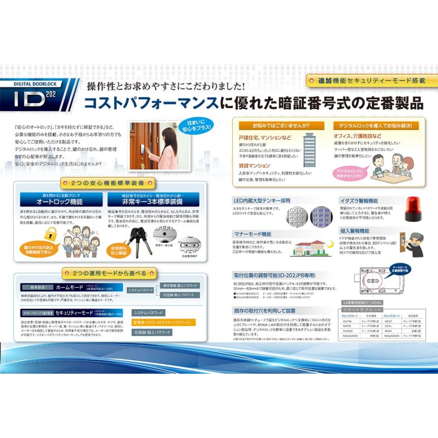 鍵 交換 LOCKMAN ロックマン ID-202TAB/ID-202JPB : 鍵の卸売り