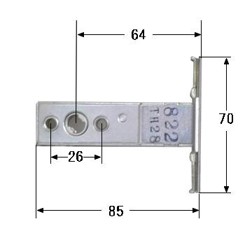MIWA TE-02,LE-02　LIXIL,リクシル　TOSTEM,トステム　サムラッチハンドル錠　把手 右勝手（AZWZ736）+ロックケースセット（AZWZ753,AZWZ754）　鍵　交換 | LIXIL | 02