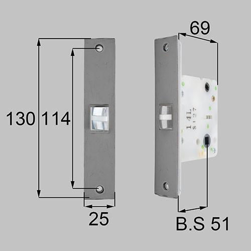 鍵　交換　LIXIL,リクシル TOSTEM,トステム MDU473A 丸座・角座用箱錠（アルミ扉・錠付き用）｜maji｜02