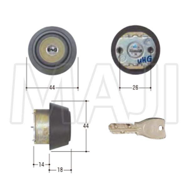 美和っち MIWA玄関ドア交換用シリンダー ブラック MCY-0507 (MCY-507 MCY507