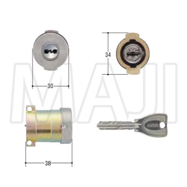 MIWA,美和ロック 10PGF,10DAF 鍵交換用 MIWA PR PGF シリンダー(1個単品になります,シリンダー2個同一は別途掲載しています) 鍵 交換 MIWA,美和ロック 10PGF,10DAF 鍵交換用 MIWA PR PGF シリンダー(1個単品になります,シリンダー2個同一は別途掲載しています) 鍵 交換