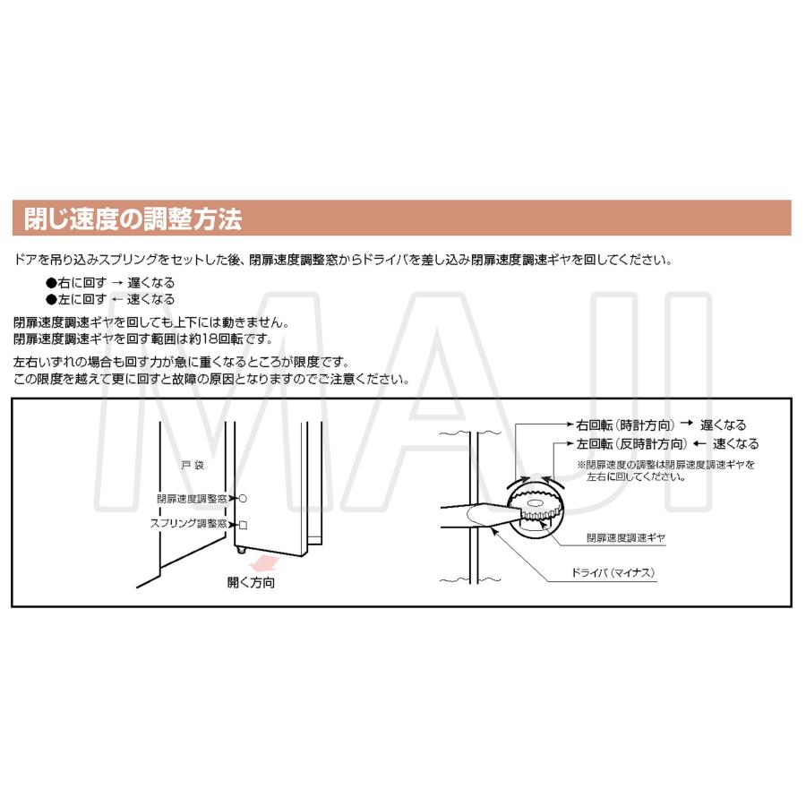 日東工器（デンセイ）　オートヒンジ中心吊型　AFDシリーズ　AFD-12H-M型　右勝手(R)/左勝手(L)｜maji｜09