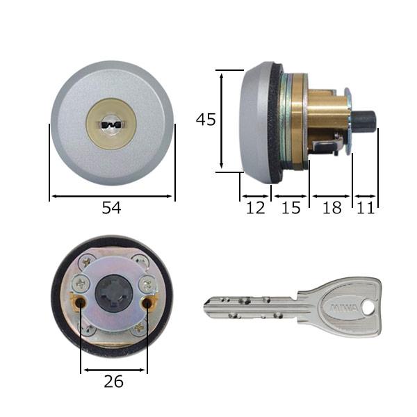 みーこ　オーダー受付中 MCY-255 MIWA,美和ロック JNTE0シリンダー CB色