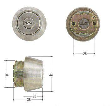 MCY-434　MIWA,美和ロック　U9TE22シリンダー　2個同一ST（シルバー）色　鍵　交換｜maji｜02