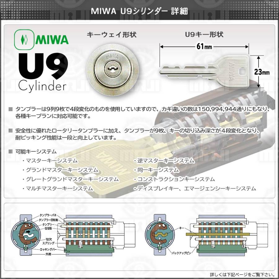 美和ロック 鍵 交換 MIWA,美和ロック U9MM HSシリンダー : 鍵の 