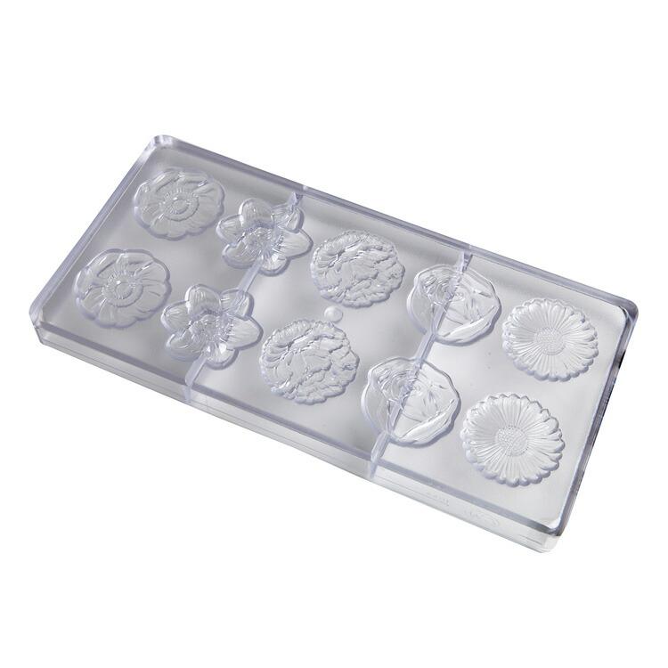 チョコレートワールド 1048 チョコ型 花 5種×2個付