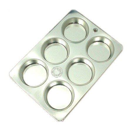 ブリキ タルト型 天板 6個付 6.4cm #C 馬嶋屋菓子道具店 | 空焼き 必要