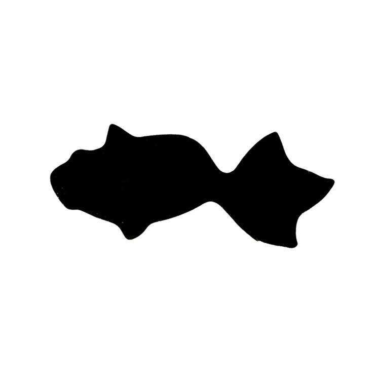 木製 魚型抜き 横約45.5cm 縦約21.0cm生抜き 金魚 中 #1 20 × 8mm