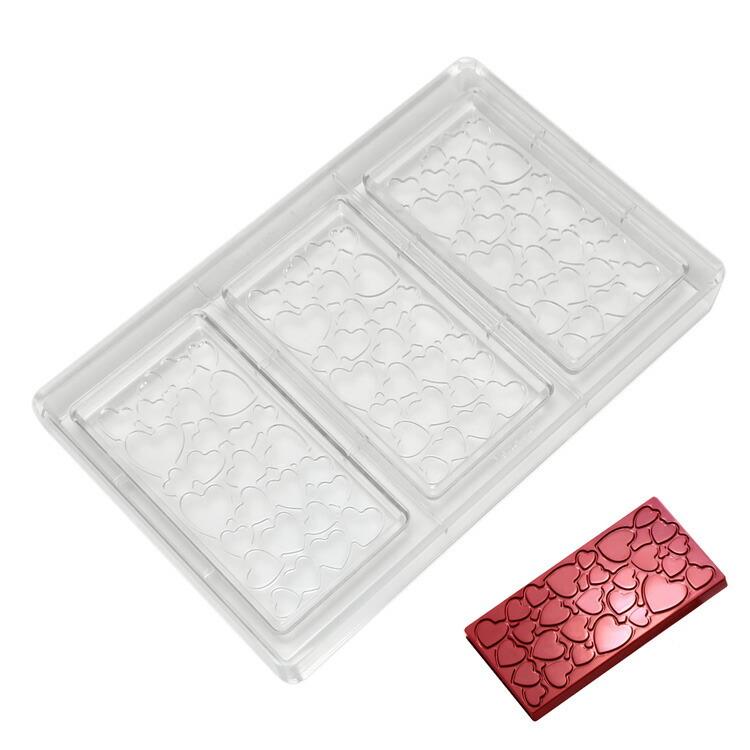 マルテラート チョコ型 3個付 ハート [MA2017] | プラスチック カラー