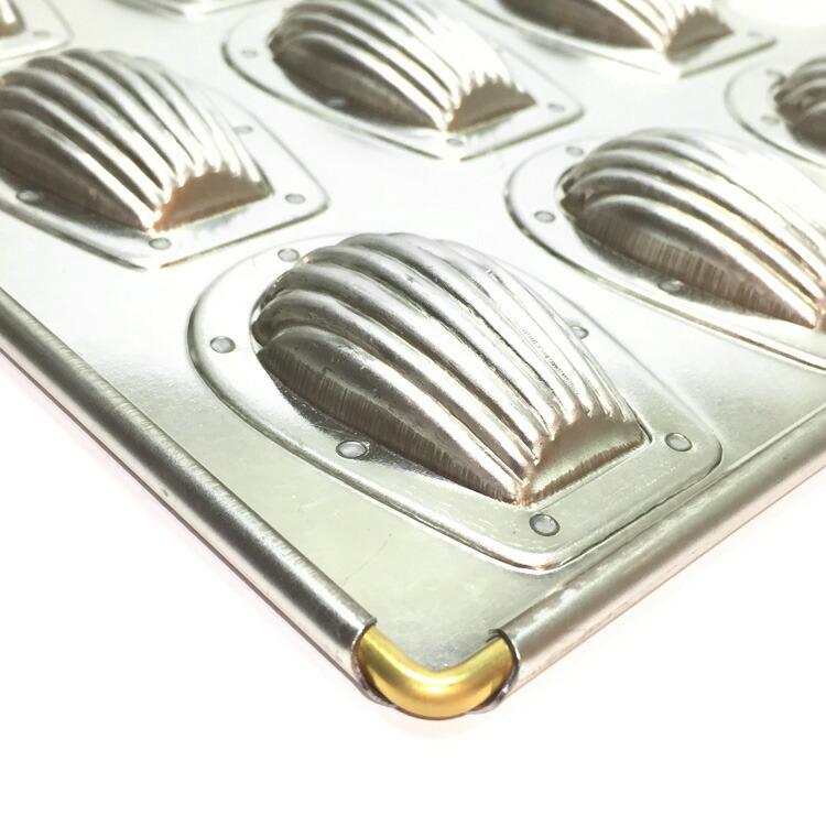 シリコン 加工 貝 小 ミニ シェル マドレーヌ 型 天板 15個付 松永