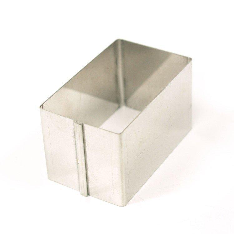 ハゼ折り 角 セルクル型 6.5cm × 4cm 18-8 ステンレス 馬嶋屋菓子道具