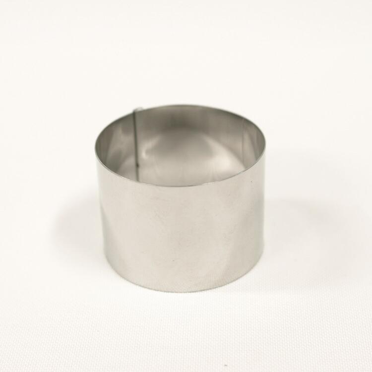 ハゼ折り 丸セルクル型 55×H35mm ステンレス 馬嶋屋菓子道具店 | 空