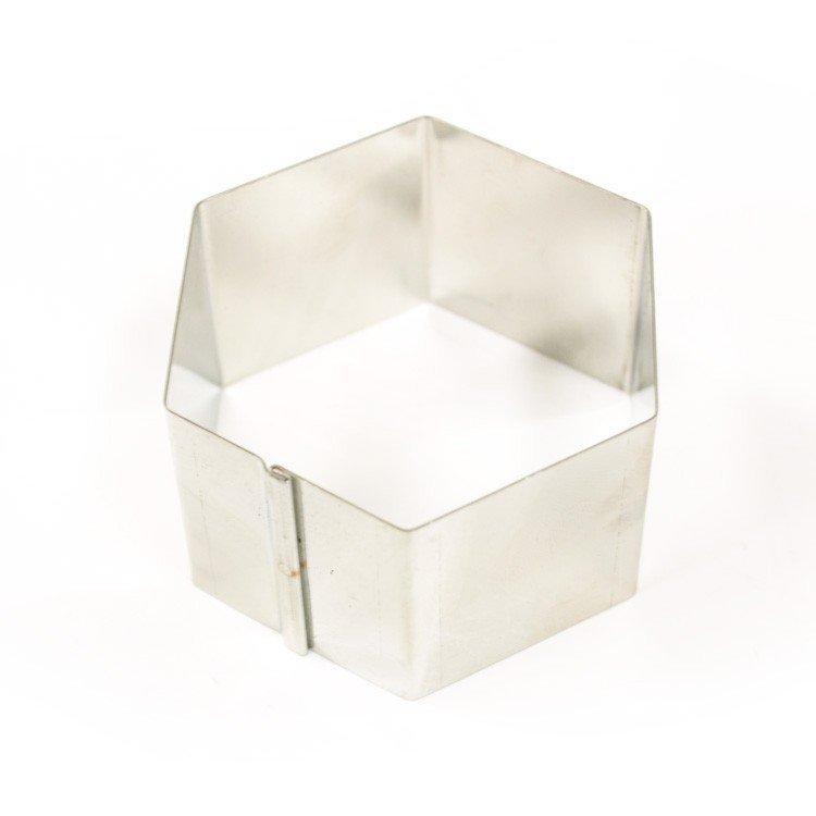 ハゼ折り 六角 セルクル型 6×3.5cm 18-8 ステンレス 馬嶋屋菓子道具店