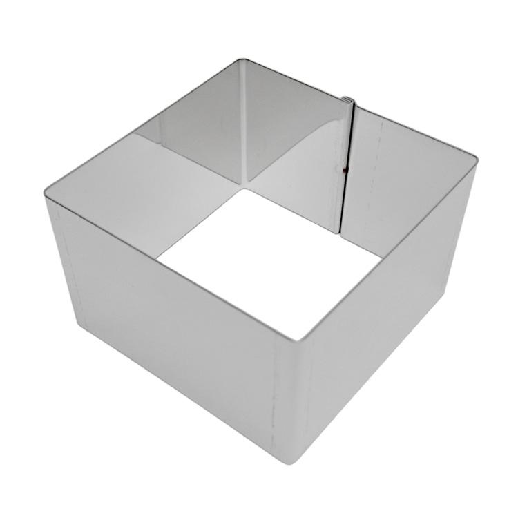 正方形 セルクル型 6.5cm × 高4cm 18-8 ステンレス | 6.5センチ 空焼き