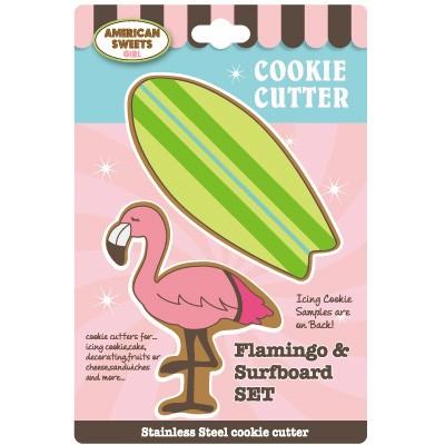 アメリカン スイーツ クッキー型セット フラミンゴ サーフボード 2個