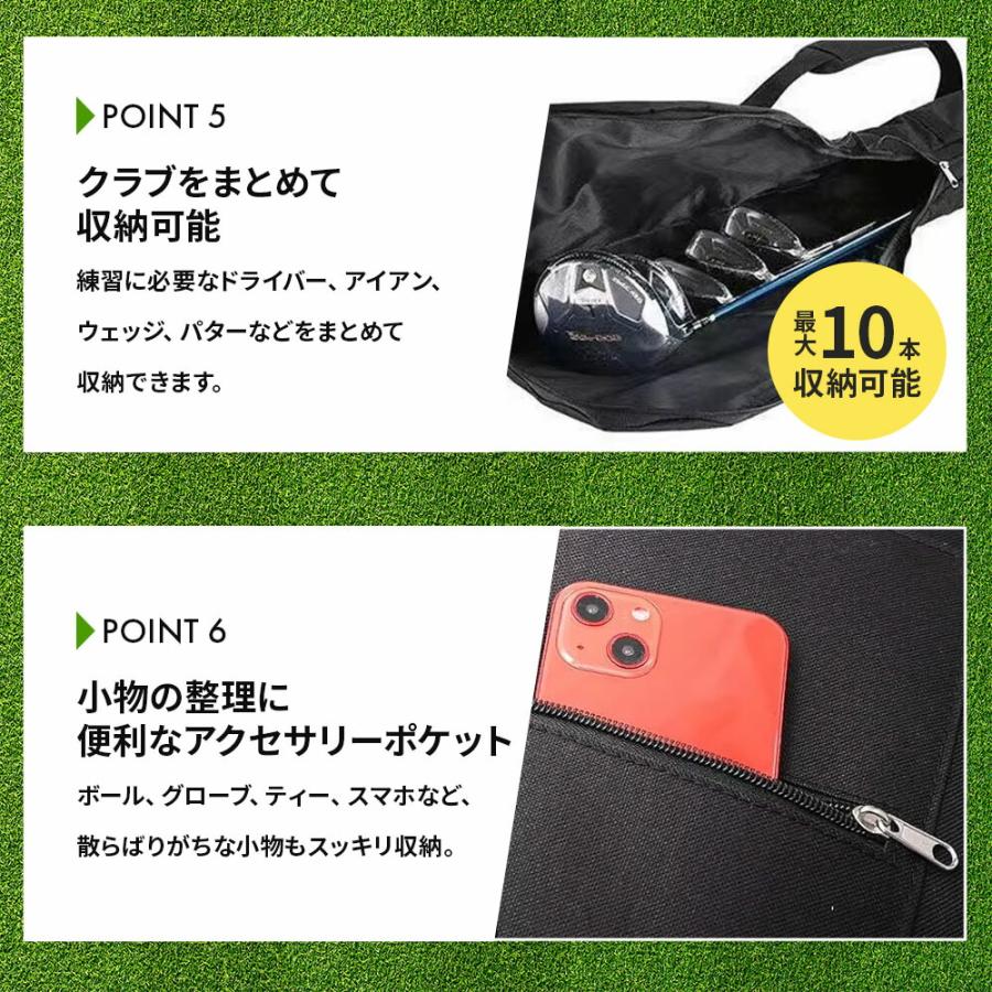 ゴルフクラブ ケース ブラック 軽量 折りたたみ ソフトケース ゴルフ