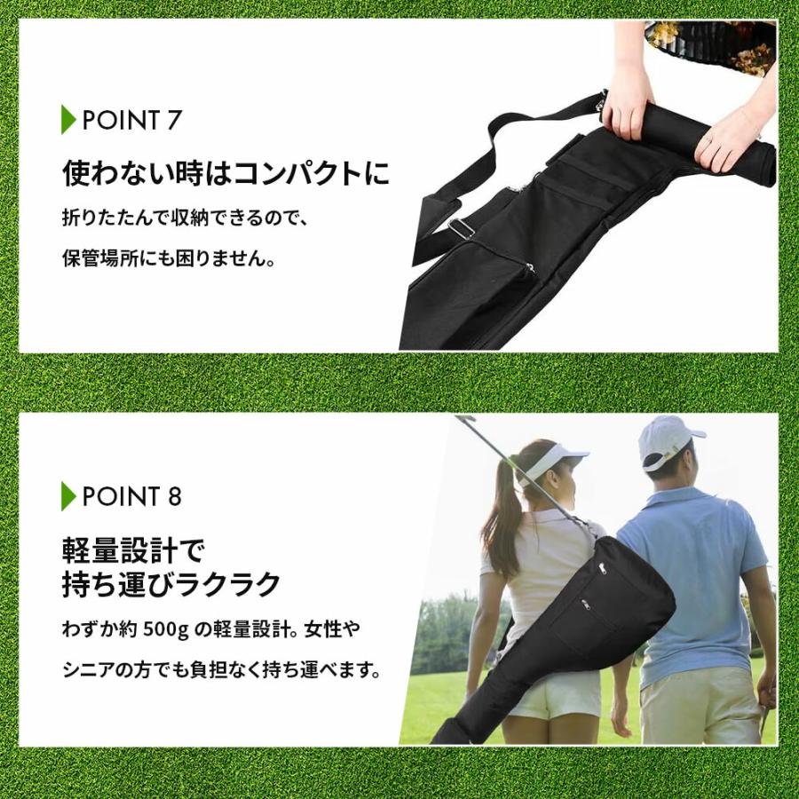 ゴルフクラブ ケース ブラック 軽量 折りたたみ ソフトケース ゴルフ