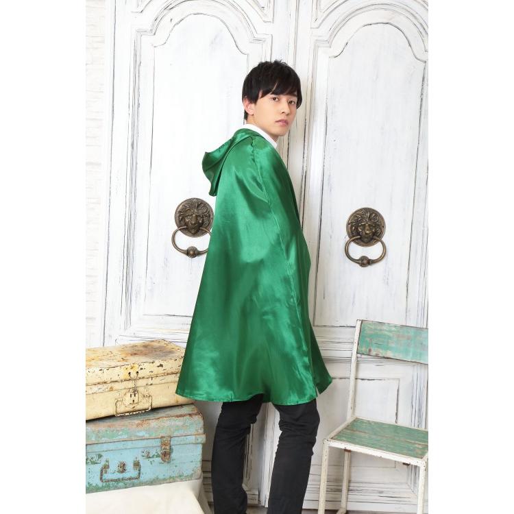 グリーンマント フード付き 魔法使い ローブ 集団仮装 おそろい