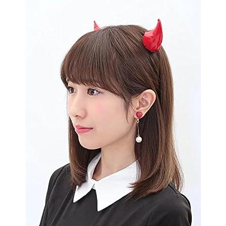 デビルピン エナメルレッド 悪魔 ツノ 簡易仮装 おそろい : パーティー