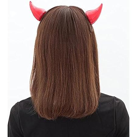 デビルピン エナメルレッド 悪魔 ツノ 簡易仮装 おそろい : パーティー