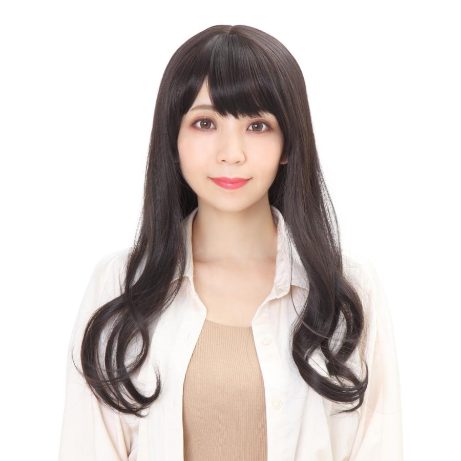 WIGGY RICH ウェーブロング(ブラウニーブラック) 黒 ウィッグ アニメ